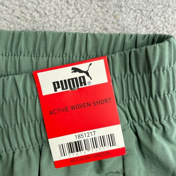 NEW Puma Men's M Aticve Woven Shorts  Green Polyester & Elastane - Picture 4 of 8